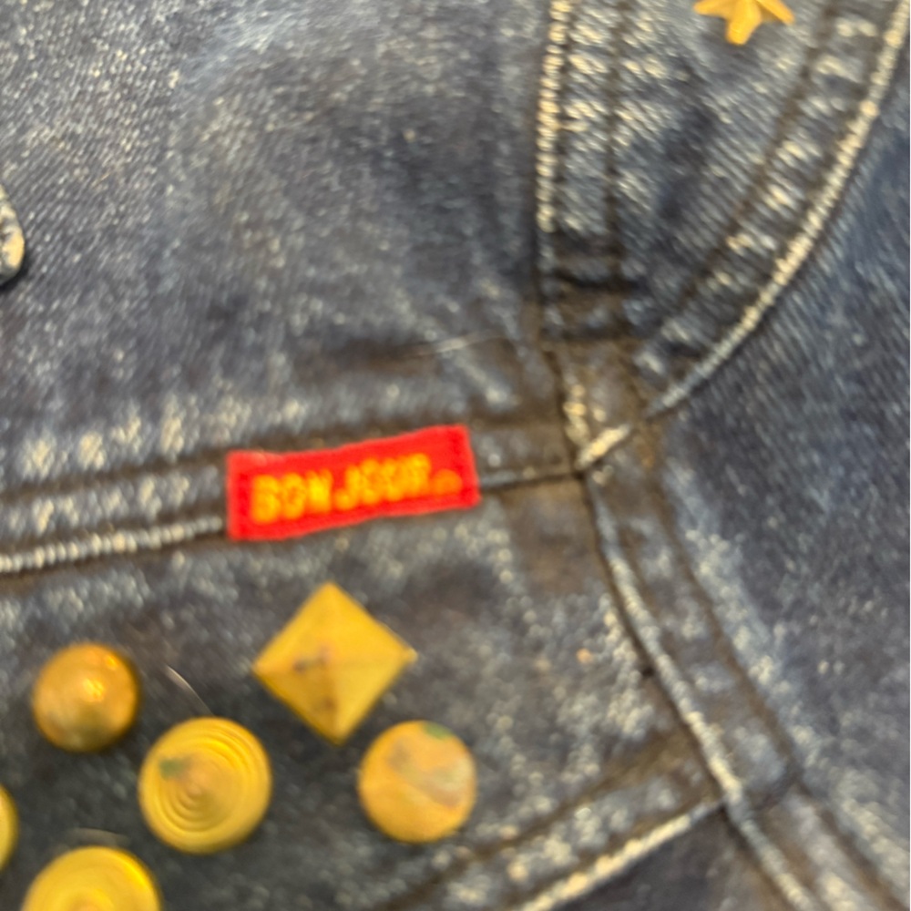 1980s Vintage Bon Jour Denim Cropped Jacket size Medium - Picture 7 of 11